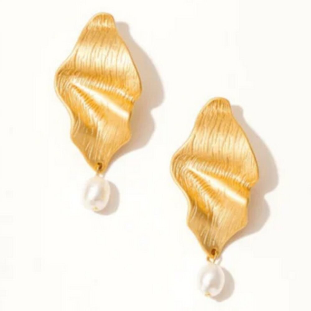 NWT Artsory Oslo 18K Pearl Drop Earrings